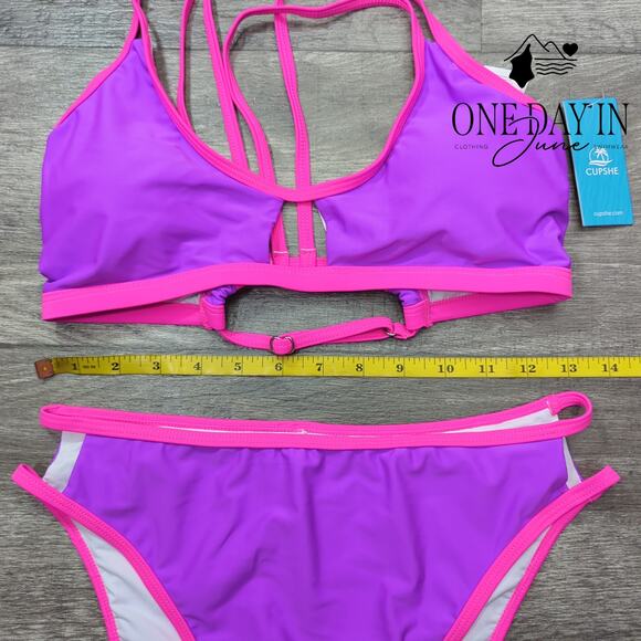 Cupshe High Cut Keyhole Bikini Swimsuit Size M - Picture 5 of 7